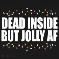 Dead Inside But Jolly AF Funny Christmas Backpack thumb 2