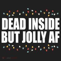 Dead Inside But Jolly AF Funny Christmas Tumbler thumb 3