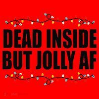 Dead Inside But Jolly AF Funny Christmas Santa Hat thumb 1