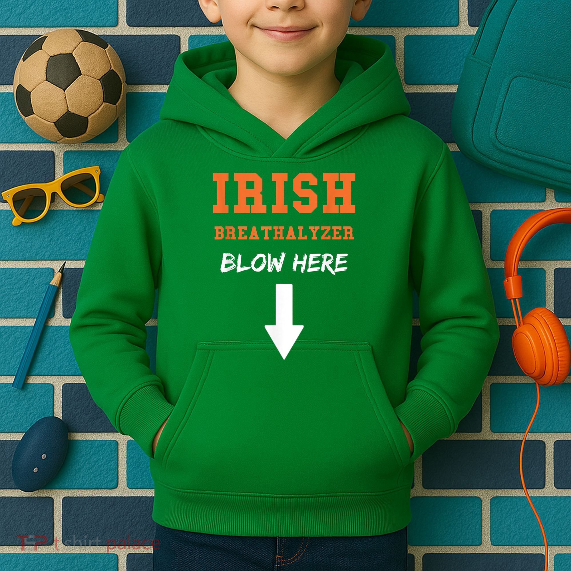 Dirty Irish Breathalyzer Adult St Patricks Day Kids Hoodie
