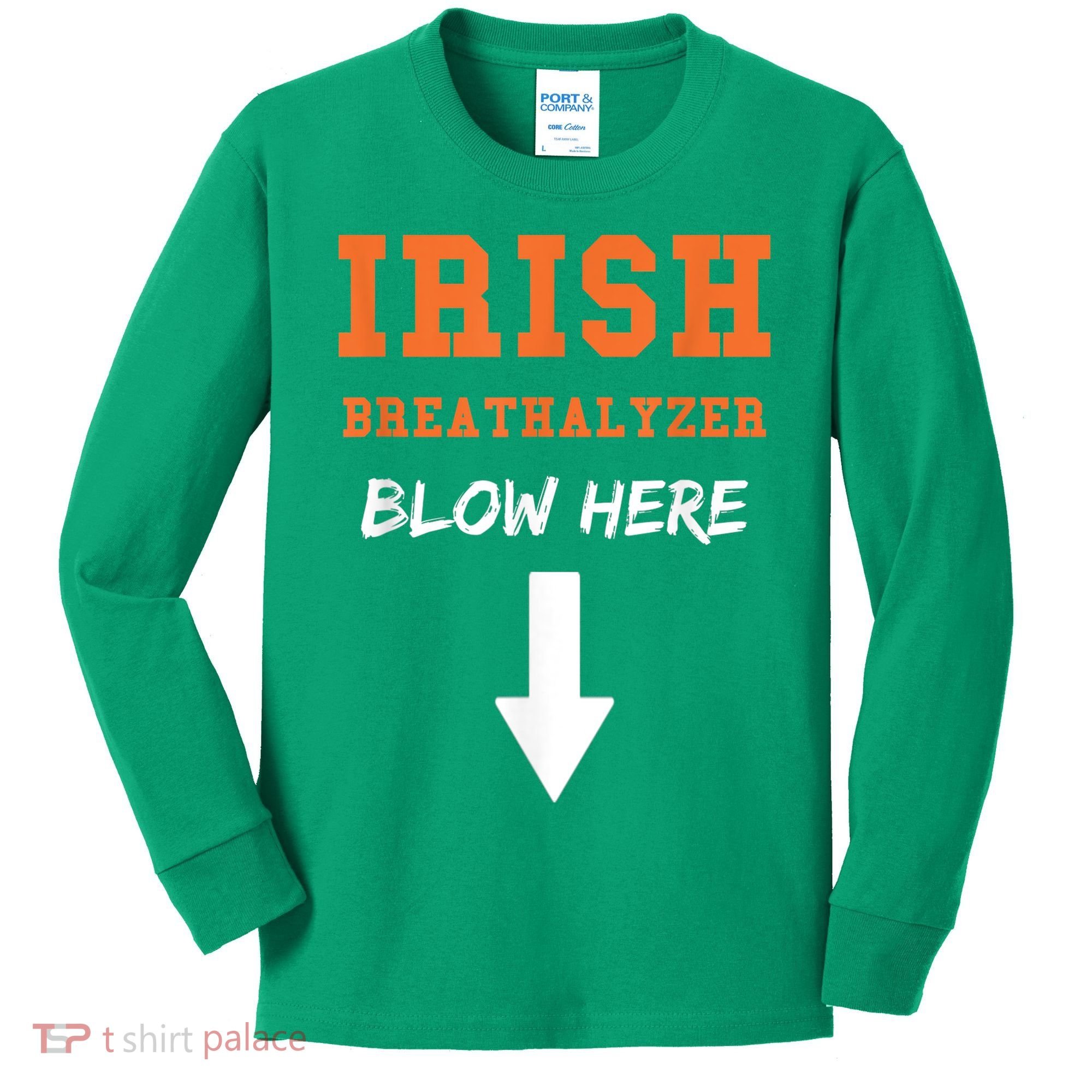 Dirty Irish Breathalyzer Adult St Patricks Day Kids Long Sleeve Shirt