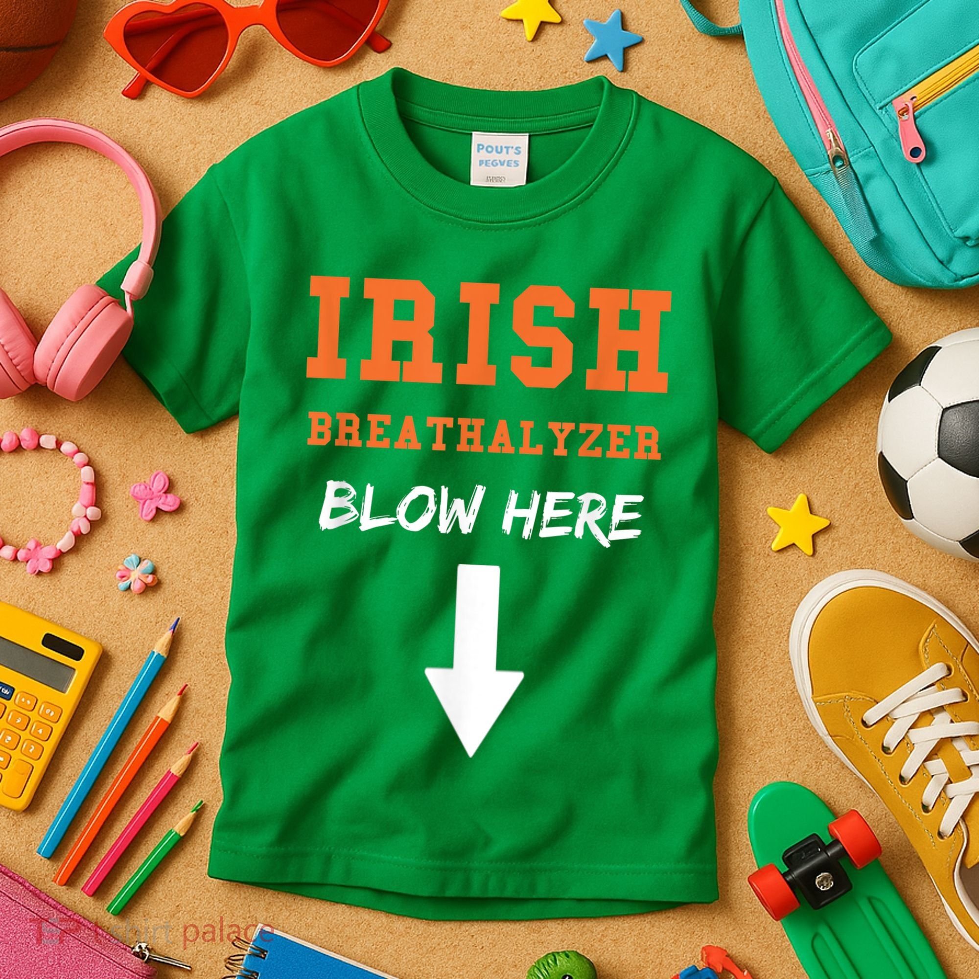 Dirty Irish Breathalyzer Adult St Patricks Day Kids T-Shirt