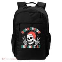 Dead Inside But Jolly Af Christmas Spirit Skeleton Skull Backpack thumb 0