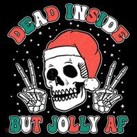 Dead Inside But Jolly Af Christmas Spirit Skeleton Skull Coffee Mug thumb 5