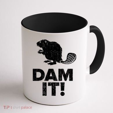 Dam It Beaver Funny Beaver Saying Coffee Mug back