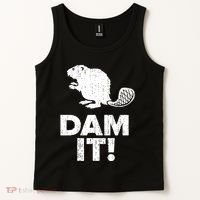 Dam It Beaver Funny Beaver Saying Tank Top thumb 2