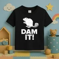 Dam It Beaver Funny Beaver Saying Toddler T-Shirt thumb 3