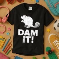 Dam It Beaver Funny Beaver Saying Kids T-Shirt thumb 3