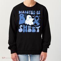 Diabetes Is Boo Sheet Halloween Diabetes Awareness Women's Sweatshirt thumb 0
