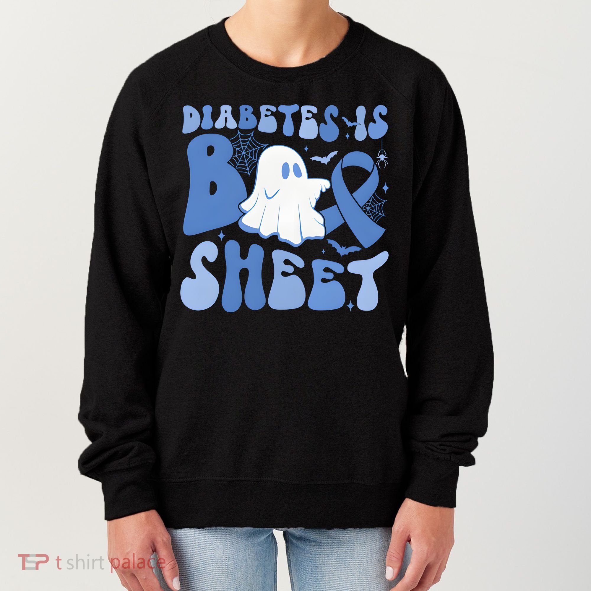 Diabetes Is Boo Sheet Halloween Diabetes Awareness Women's Sweatshirt