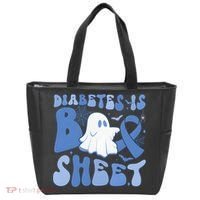 Diabetes Is Boo Sheet Halloween Diabetes Awareness Tote Bag thumb 0