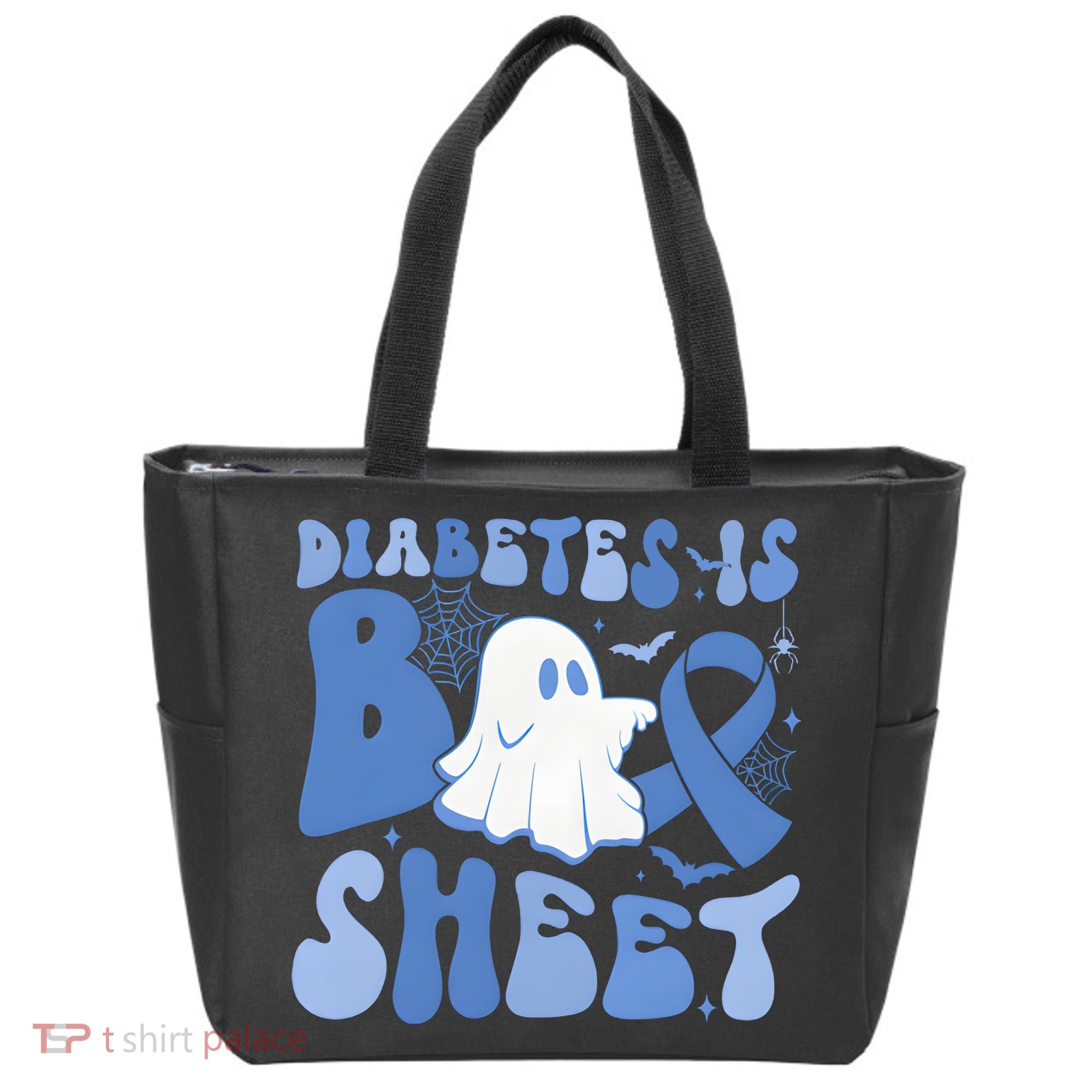 Diabetes Is Boo Sheet Halloween Diabetes Awareness Tote Bag