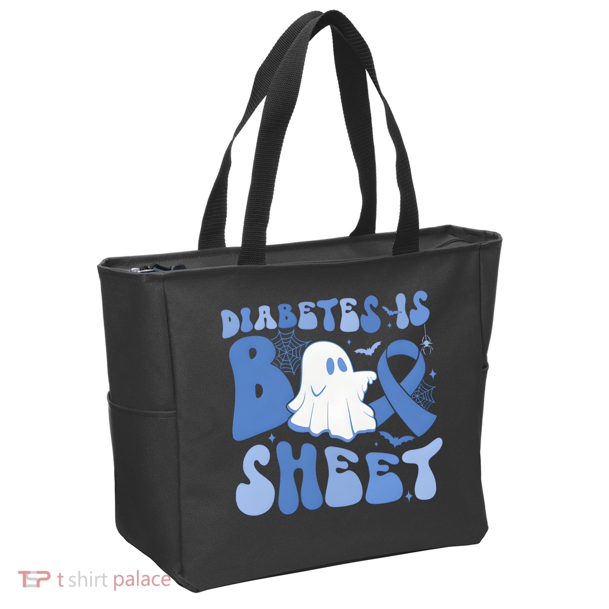 Diabetes Is Boo Sheet Halloween Diabetes Awareness Tote Bag