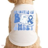 Diabetes Is Boo Sheet Halloween Diabetes Awareness Doggie Tank thumb 0