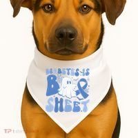 Diabetes Is Boo Sheet Halloween Diabetes Awareness USA-Made Doggie Bandana thumb 1