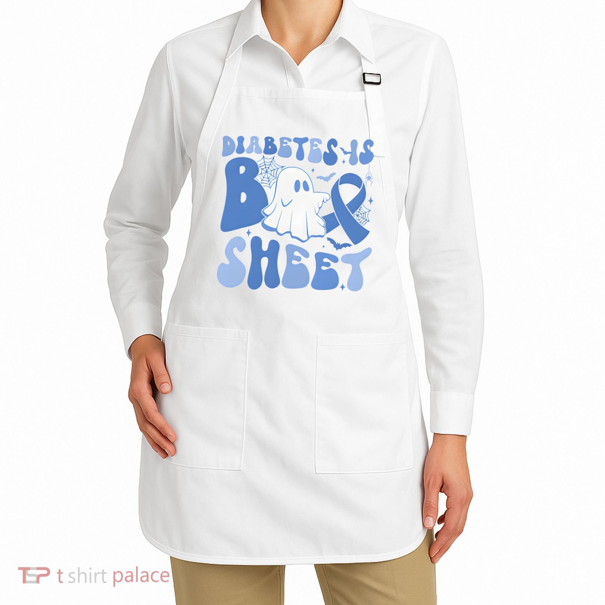 Diabetes Is Boo Sheet Halloween Diabetes Awareness Apron