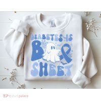 Diabetes Is Boo Sheet Halloween Diabetes Awareness Sweatshirt thumb 2