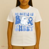 Diabetes Is Boo Sheet Halloween Diabetes Awareness T-Shirt thumb 4