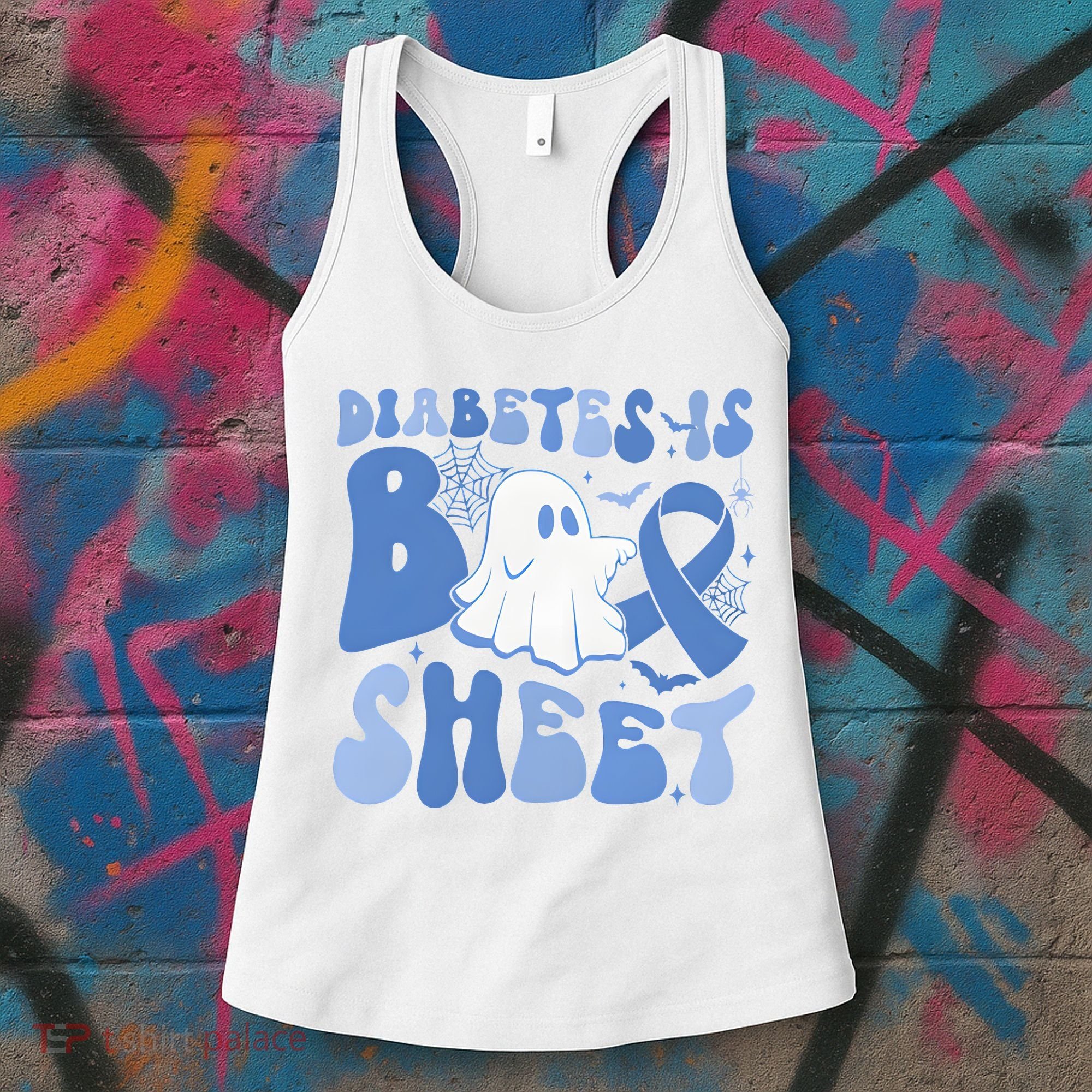 Diabetes Is Boo Sheet Halloween Diabetes Awareness Women's Tank Top
