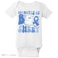 Diabetes Is Boo Sheet Halloween Diabetes Awareness Baby Bodysuit thumb 0
