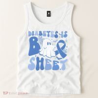 Diabetes Is Boo Sheet Halloween Diabetes Awareness Tank Top thumb 2