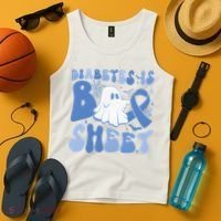 Diabetes Is Boo Sheet Halloween Diabetes Awareness Tank Top thumb 4