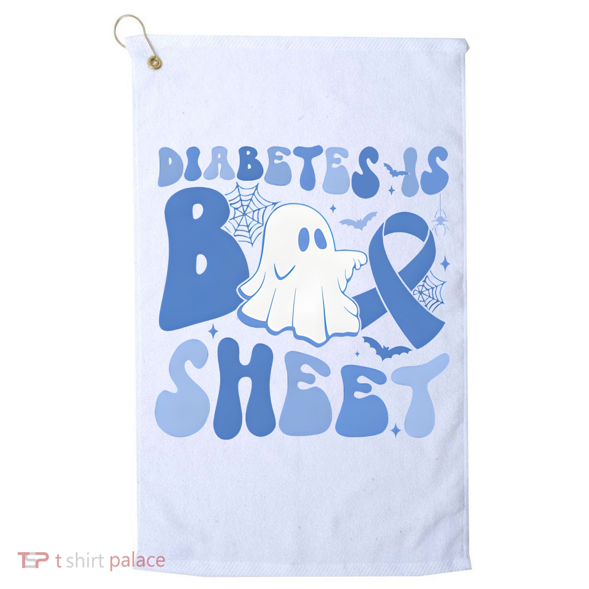 Diabetes Is Boo Sheet Halloween Diabetes Awareness Golf Towel