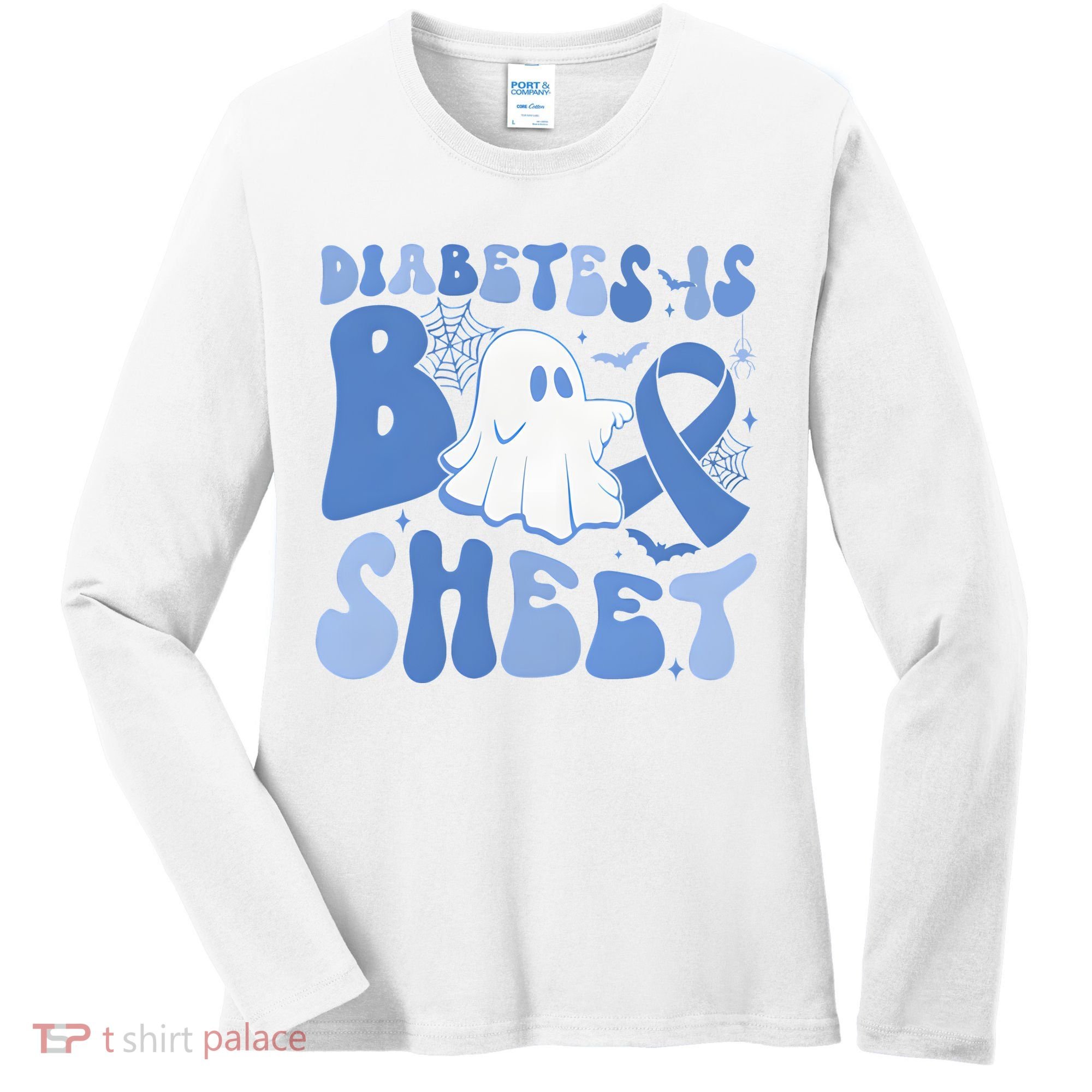 Diabetes Is Boo Sheet Halloween Diabetes Awareness Women's Long Sleeve Shirt
