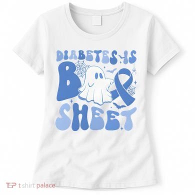 Diabetes Is Boo Sheet Halloween Diabetes Awareness Women's T-Shirt