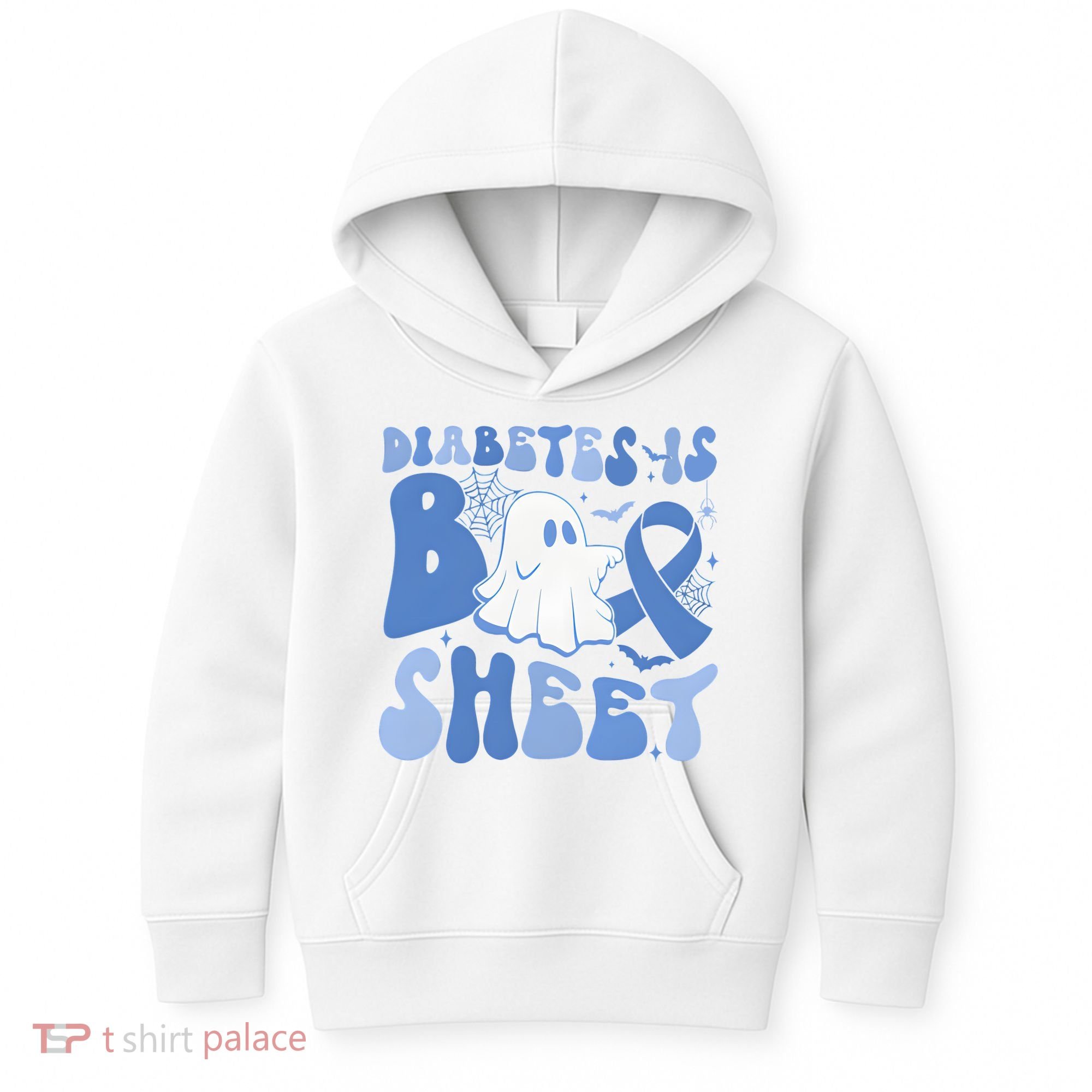 Diabetes Is Boo Sheet Halloween Diabetes Awareness Kids Hoodie