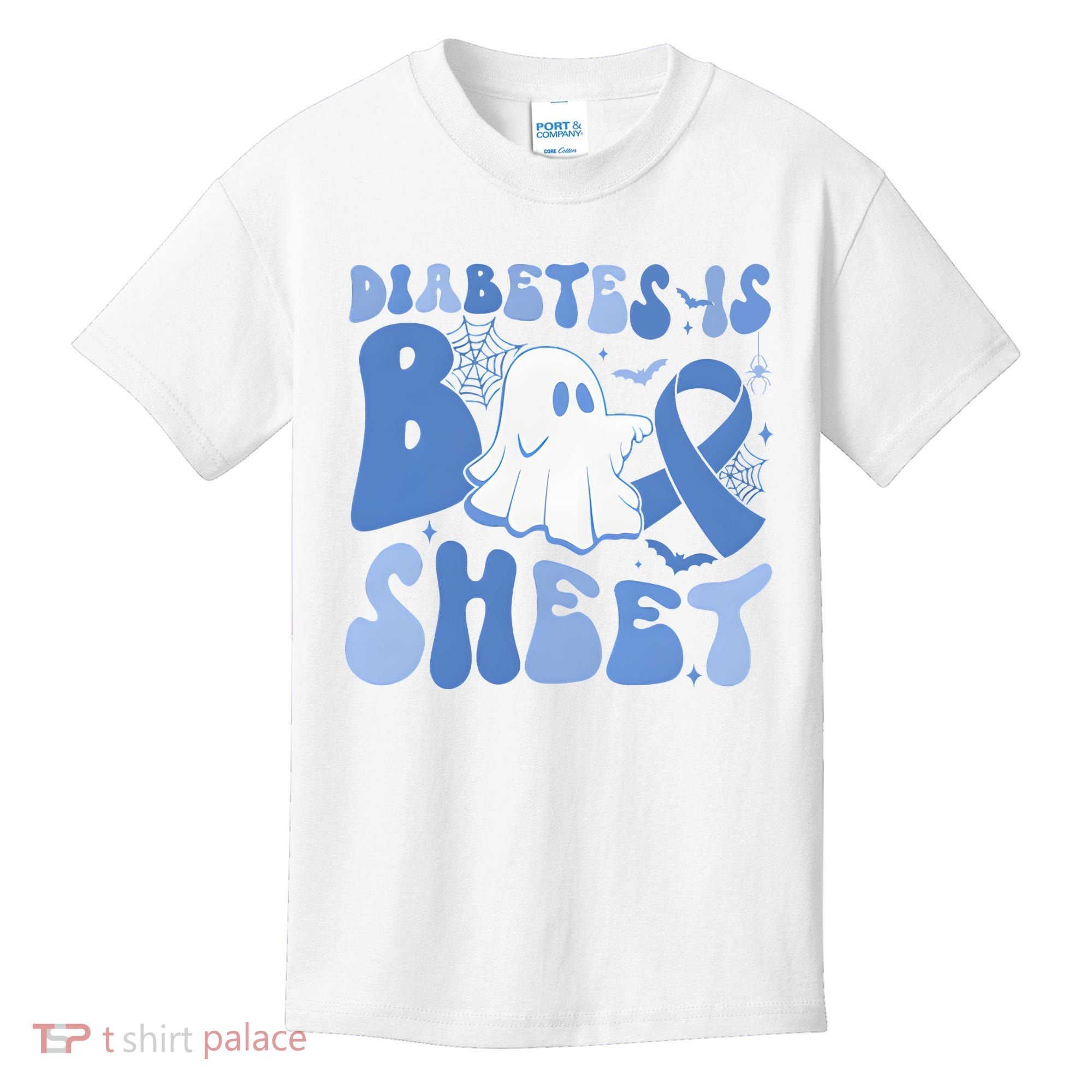 Diabetes Is Boo Sheet Halloween Diabetes Awareness Kids T-Shirt