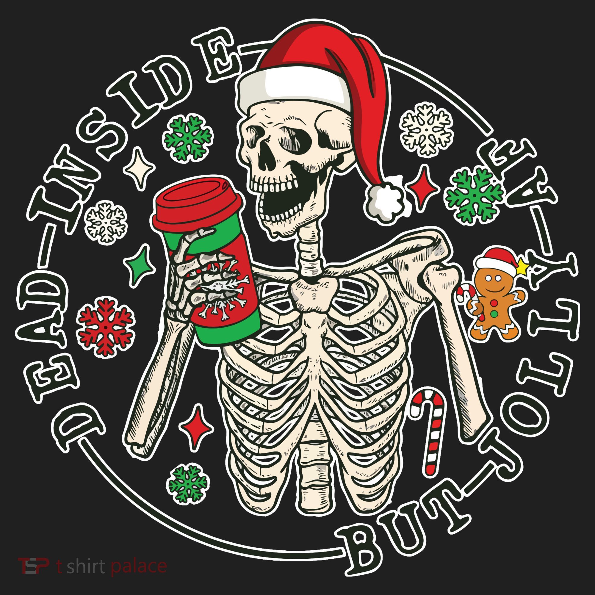 Dead Inside But Jolly Af Christmas Skeleton Women's Sweatshirt