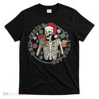 Dead Inside But Jolly Af Christmas Skeleton T-Shirt thumb 0