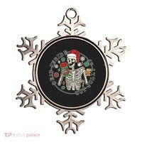 Dead Inside But Jolly Af Christmas Skeleton Ornament thumb 0