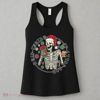Dead Inside But Jolly Af Christmas Skeleton Women's Tank Top thumb 3