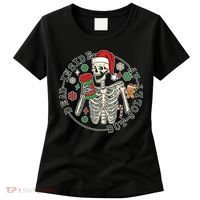 Dead Inside But Jolly Af Christmas Skeleton Women's T-Shirt thumb 0