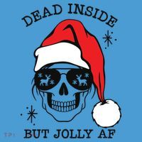 Dead Inside But Jolly Af Funny Christmas Tie Dye Hoodie thumb 2