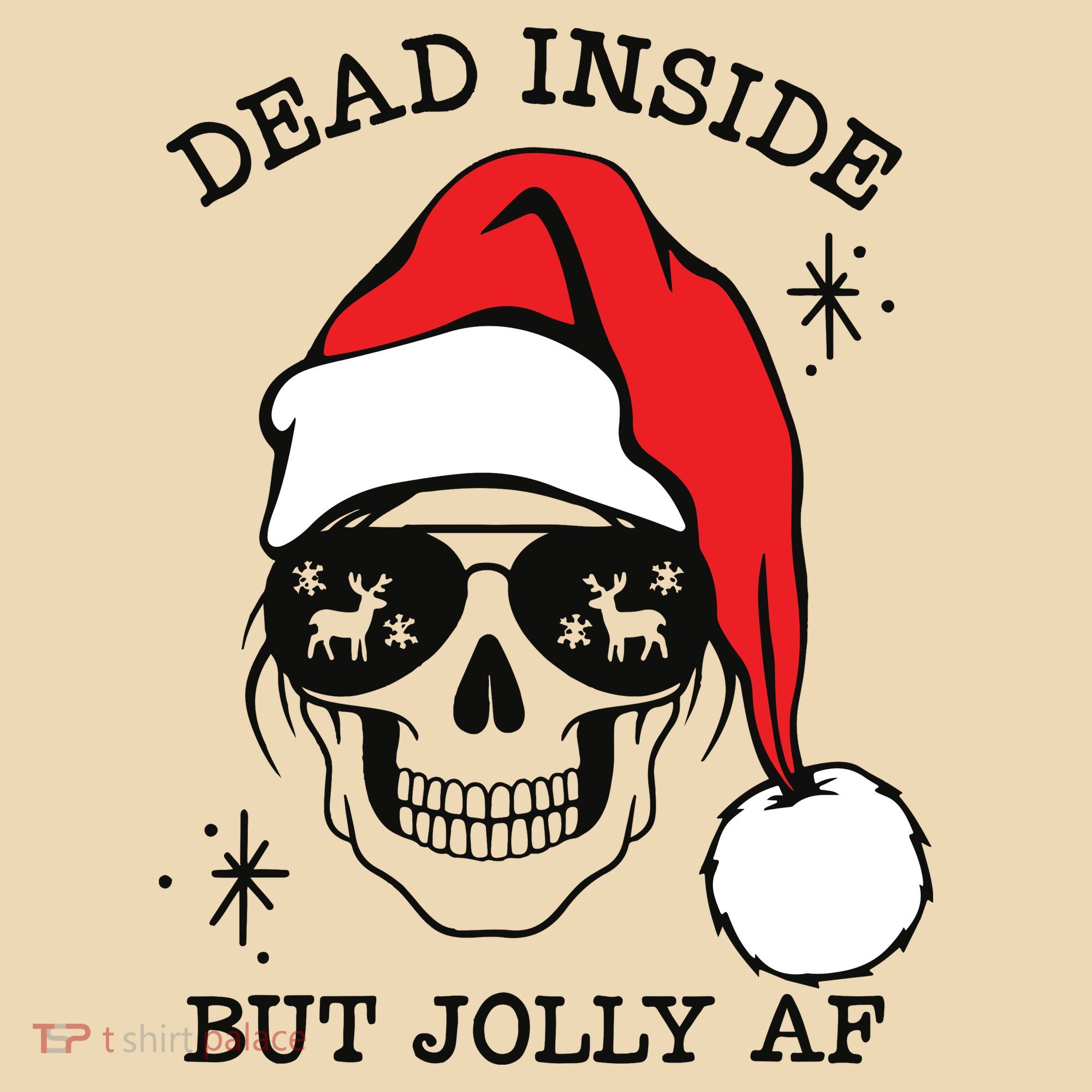 Dead Inside But Jolly Af Funny Christmas Tote Bag