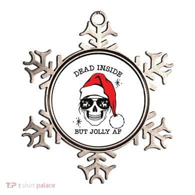 Dead Inside But Jolly Af Funny Christmas Ornament