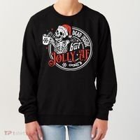 Dead Inside But Jolly Af Dead Inside Jolly Skeleton Christmas Women's Sweatshirt thumb 0
