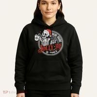 Dead Inside But Jolly Af Dead Inside Jolly Skeleton Christmas Hoodie thumb 5
