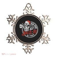 Dead Inside But Jolly Af Dead Inside Jolly Skeleton Christmas Ornament thumb 0