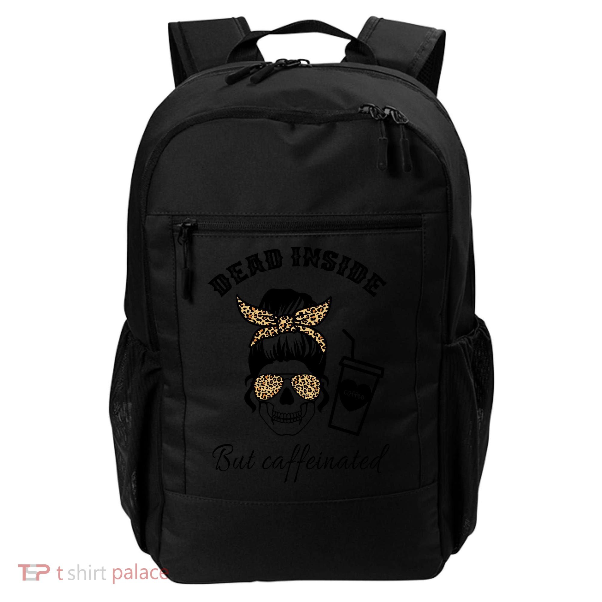 Dead Inside But Caffeinated Backpack