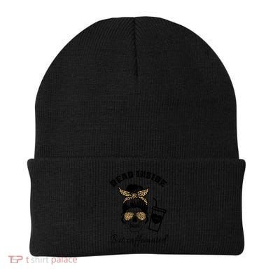 Dead Inside But Caffeinated Beanie