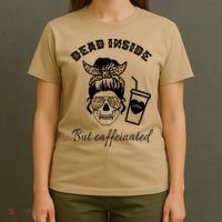 Dead Inside But Caffeinated T-Shirt thumb 4