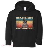 Dead Inside But Caffeinated Toddler Hoodie thumb 0