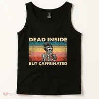 Dead Inside But Caffeinated Tank Top thumb 2