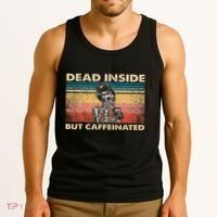 Dead Inside But Caffeinated Tank Top thumb 3