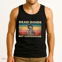 Dead Inside But Caffeinated Tank Top thumb 3