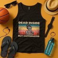 Dead Inside But Caffeinated Tank Top thumb 4